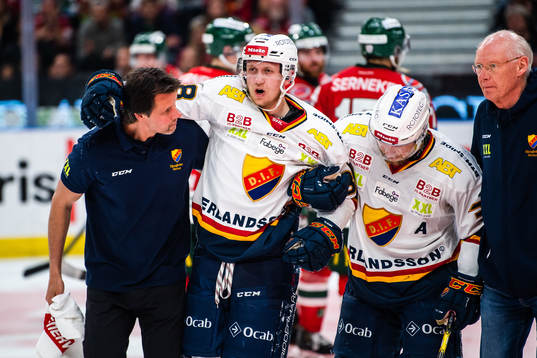 Djurgårdens Olle Alsing lämnar isen