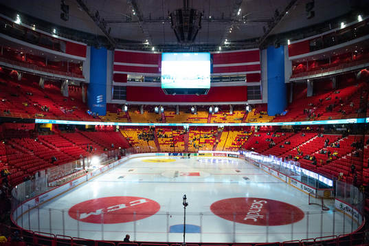 General view inside the Globe Arena