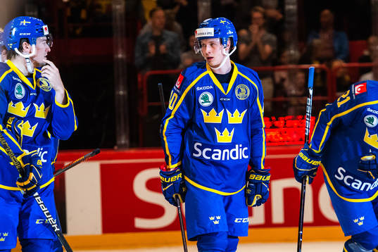 Elias Pettersson of Sweden celebrates