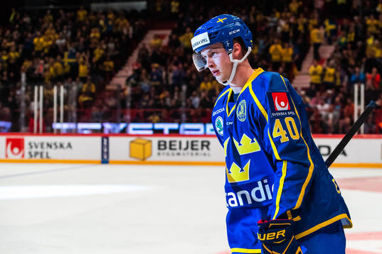 Elias Pettersson of Sweden celebrates