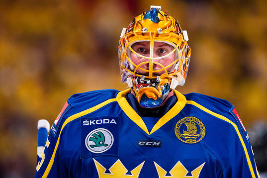 Goaltender Jacob Markström of Sweden