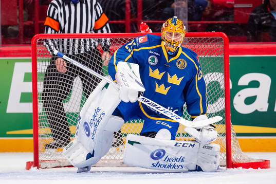 Goaltender Jacob Markström of Sweden