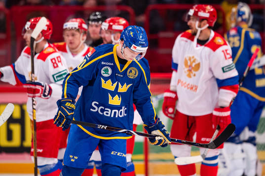 Elias Pettersson of Sweden looks dejected