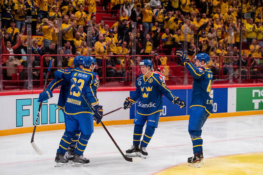 Oliver Ekman Larsson Jesper Bratt and Elias Pettersson