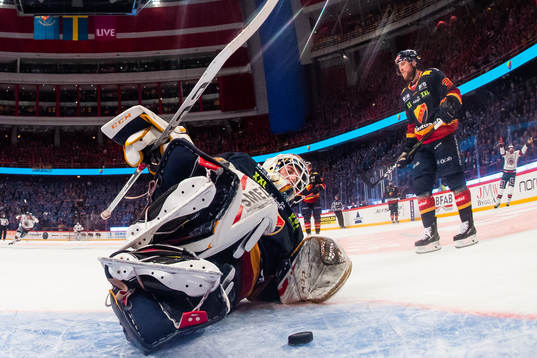 Djurgårdens målvakt Adam Reideborn och Linus Hultström