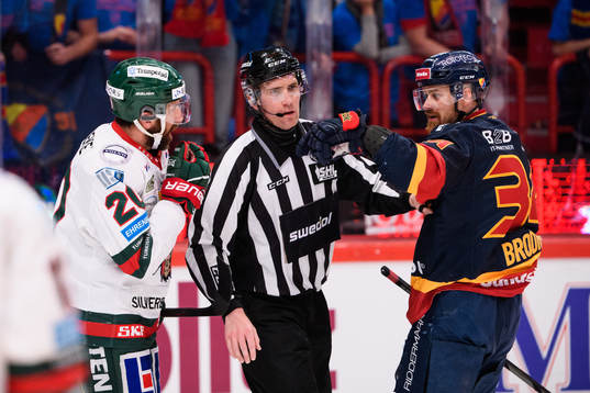 Frölundas Joel Lundqvist och Djurgårdens Daniel Brodin i