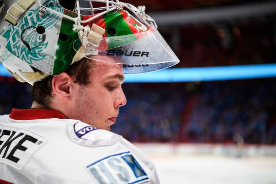 Frölundas målvakt Johan Gustafsson