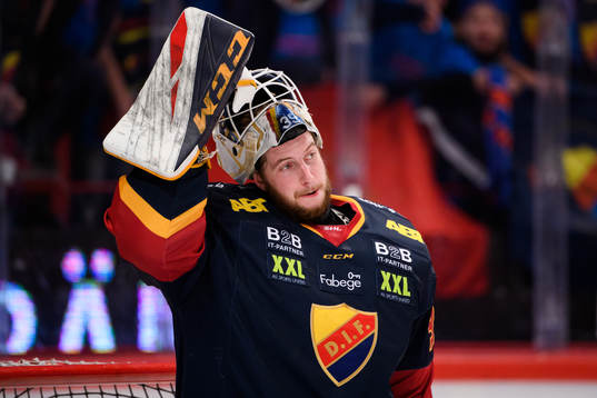 Djurgårdens målvakt Adam Reideborn deppar