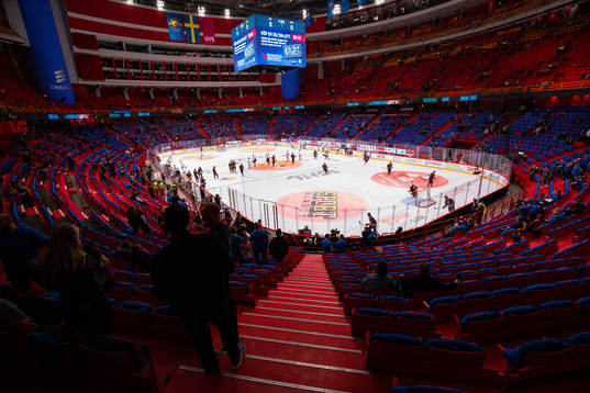 Interiör vy över Globen