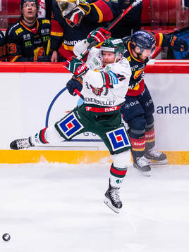 Frölundas Ryan Lasch och Djurgårdens Sebastian Strandberg