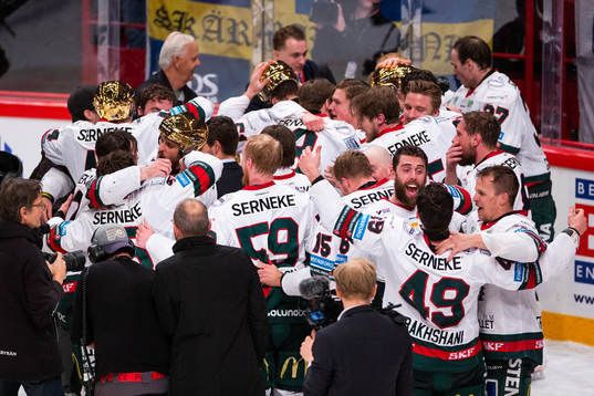 Frölundas Brandon Gormley, Rhett Rakshani och Max Friberg