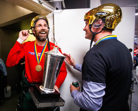 Frölundas Joel Lundqvist och tränare Roger Rönnberg