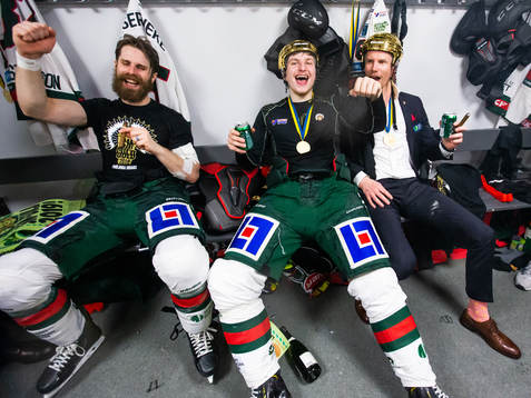 Frölundas Jonathan Sigalet, Jacob Moverare och