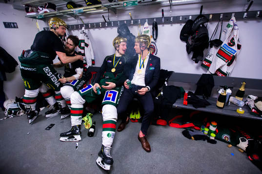 Frölundas Jonathan Sigalet, Jacob Moverare och