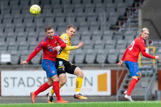 Elfsborgs Gustav Broman och Helsingborgs Andreas Svensson
