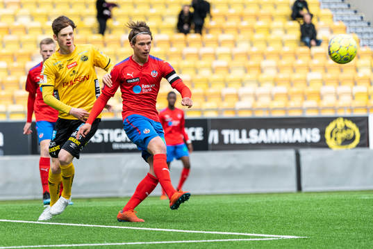 Helsingborgs Alex Sjöholm och Elfsborgs Jesper Sandberg