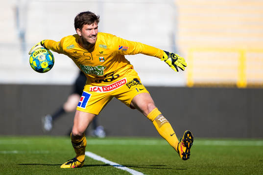 Varbergs målvakt August Strömberg