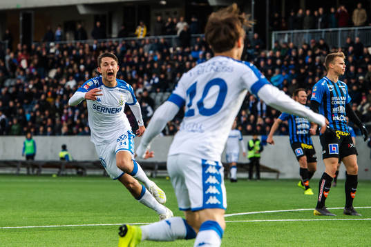 IFK Göteborgs Måns Saebbö jublar