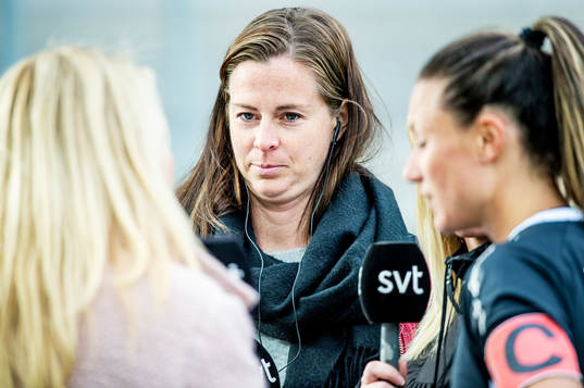 Lotta Schelin i SVTs sändning