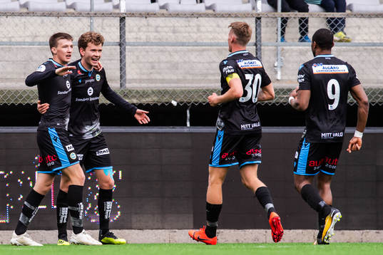 Vegard Østraat Erlien of Sandnes Ulf celebrates with