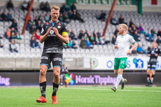 Kent Håvard Eriksen of Sandnes Ulf looks dejected