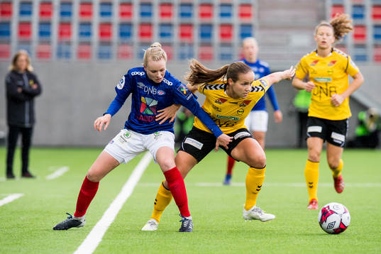 Hege Riise, head coach of LSK Kvinner, Tina Dalgård of