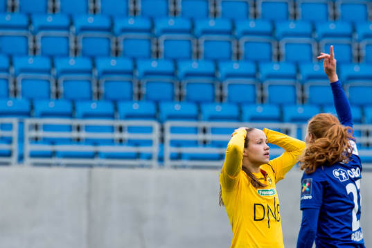 Guro Reiten of LSK Kvinner reacts