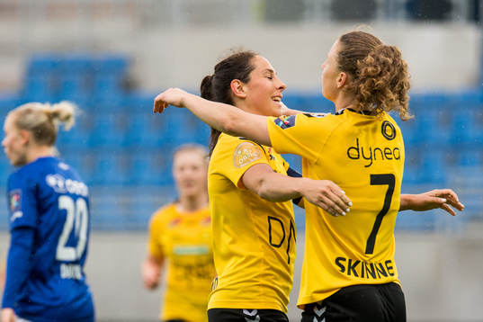 Ingrid Moe Wold and Synne Skinnes Hansen of LSK Kvinner