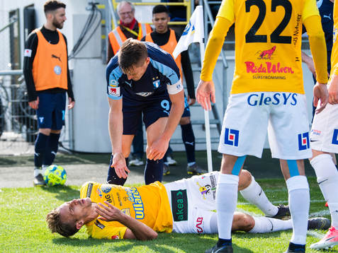 Malmö FFs Markus Rosenberg och Falkenbergs Tobias Karlsson