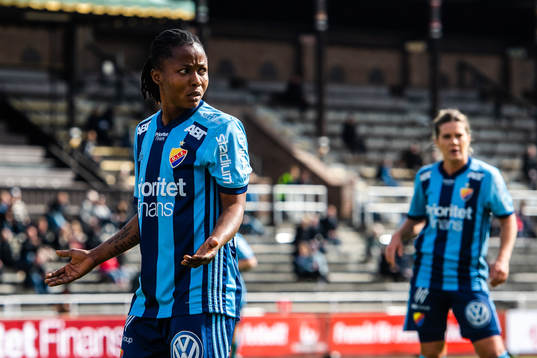 Djurgårdens Ogonna Chukwudi reagerar