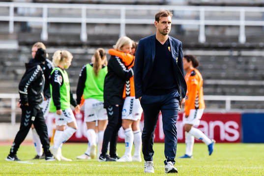 Djurgårdens tränare Joel Ridez deppar