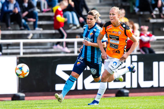 Djurgårdens Hanna Folkesson och Kristianstads Therese