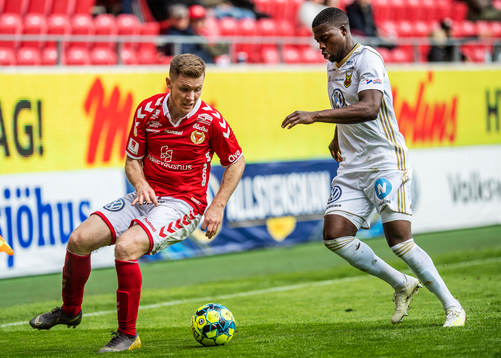 Kalmars Victor Agardius och Östersunds Isak Ssali