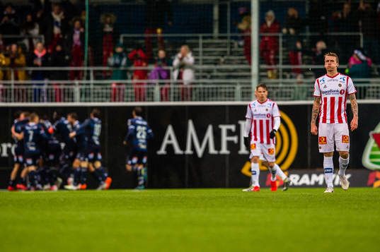 Runar Espejord of Tromsø looks dejected