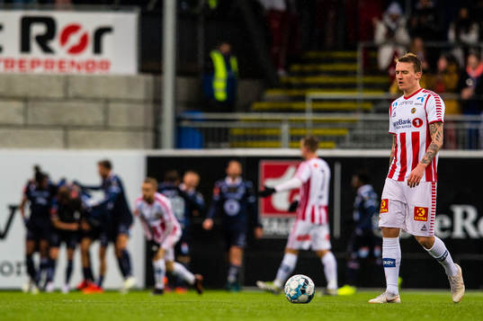 Runar Espejord of Tromsø looks dejected