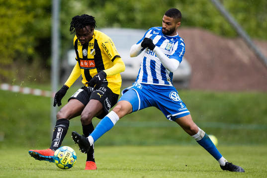 Häckens Kwame Kizito och IFK Göteborgs Kristopher Da Graca