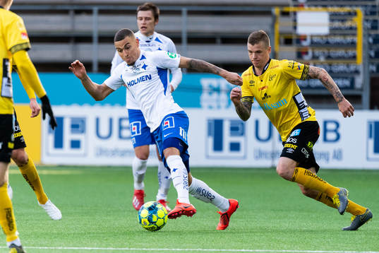 IFK Norrköpings Jordan Larsson och Elfsborgs Samuel Holmén