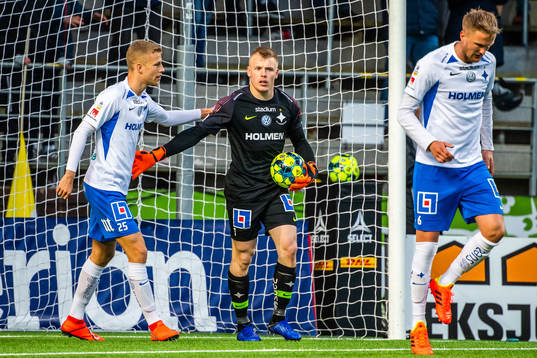 IFK Norrköpings Filip Dagerstål och målvakt Isak