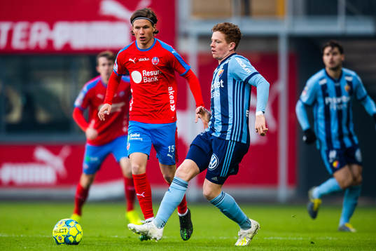 Helsingborgs Max Svensson och Djurgårdens Aslak Witry