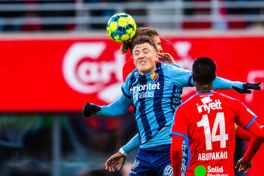 Djurgårdens Fredrik Ulvestad och Helsingborgs Charlie
