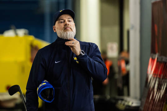 Head coach Rikard Grönborg of Sweden at a practice session