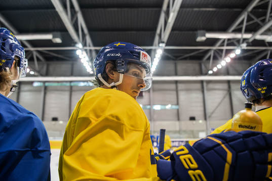 Loui Eriksson of Sweden at a practice session