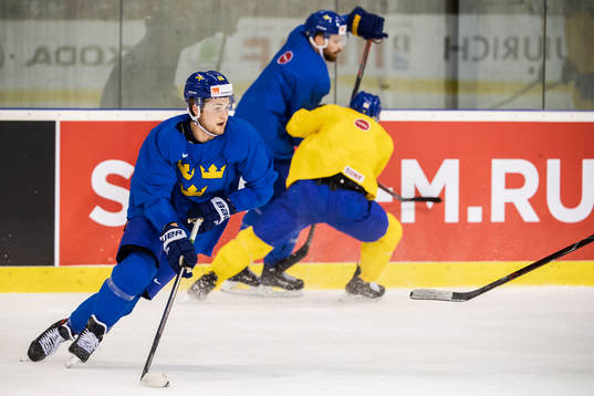 William Nylander of Sweden at a practice session