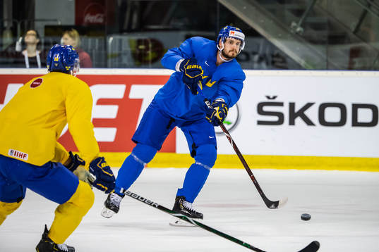 Oliver Ekman Larsson of Sweden at a practice session