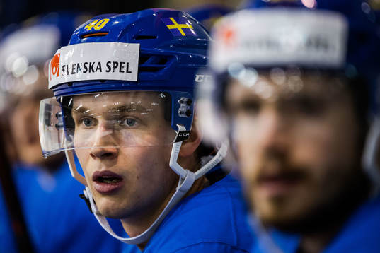 Elias Pettersson of Sweden at a practice session