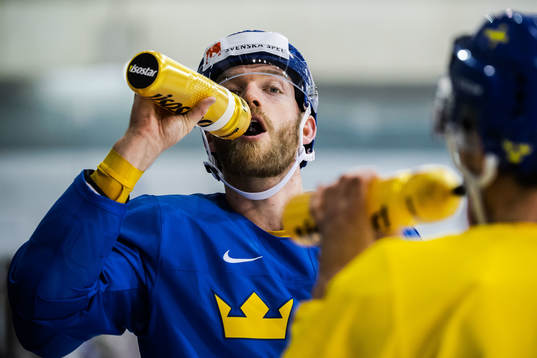 Mattias Ekholm of Sweden at a practice session