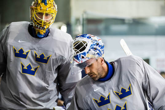 Goaltender Jacob Markström and goaltender Henrik Lundqvist