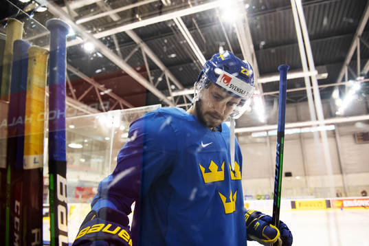 Oliver Ekman Larsson of Sweden at a practice session
