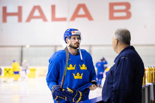 Oliver Ekman Larsson of Sweden at a practice session
