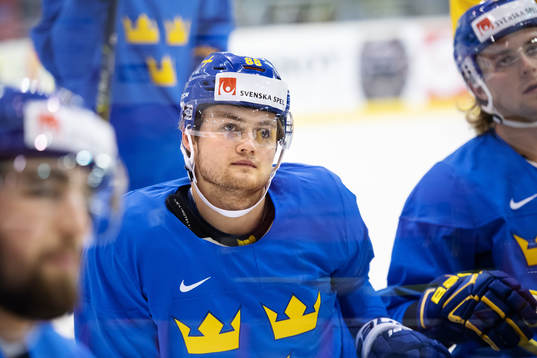 William Nylander of Sweden at a practice session